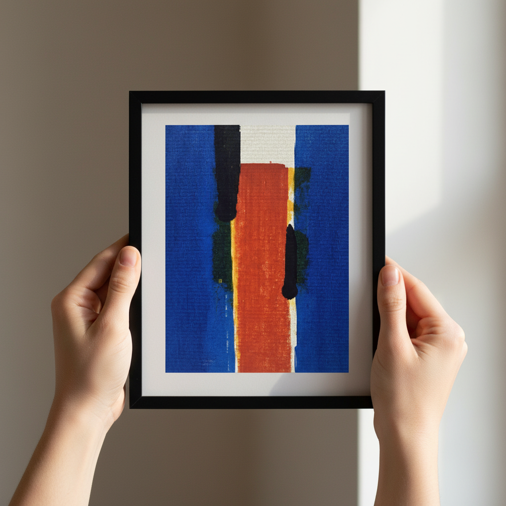 Cafe Frequency | Ink & Acrylic on canvas board. Framed.