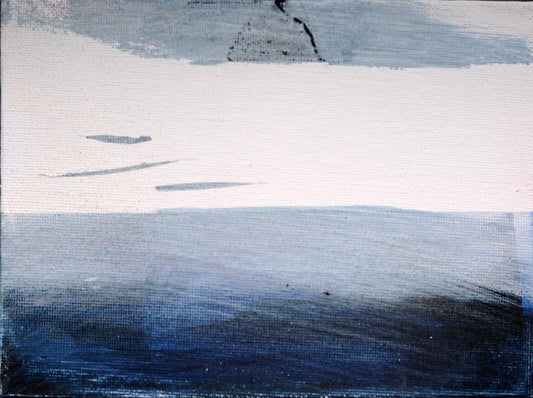 Kagoshima Coast #1 | Ink & Acrylic on canvas board. Framed.