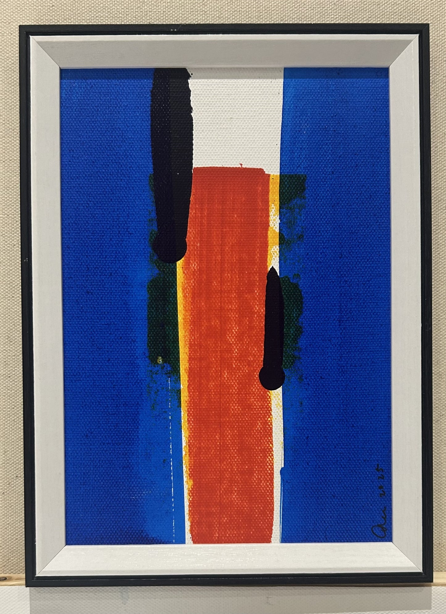 Cafe Frequency | Ink & Acrylic on canvas board. Framed.